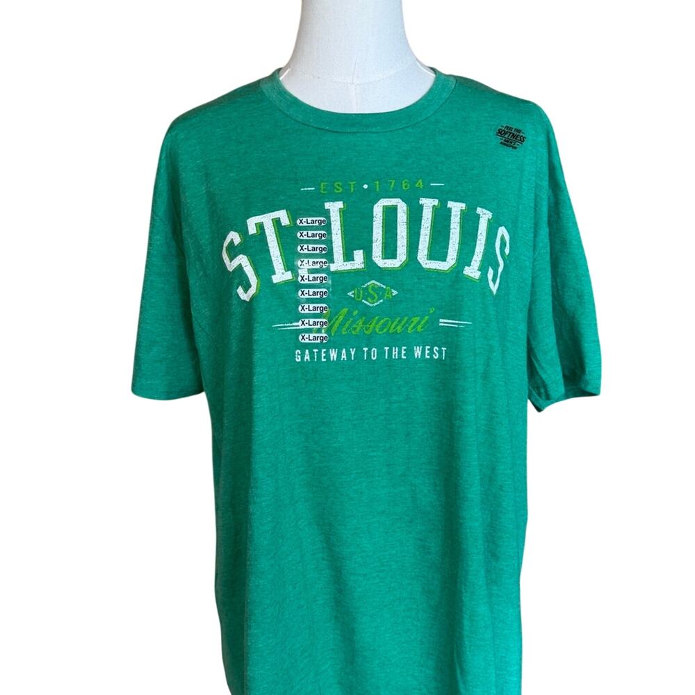 St Louis Missouri Heather Green T Shirt XL NWT